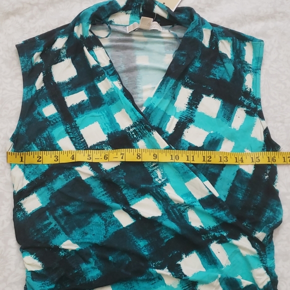 **SOLD** Michael Kors Checkered Faux wrap top NWT - Picture 4 of 5
